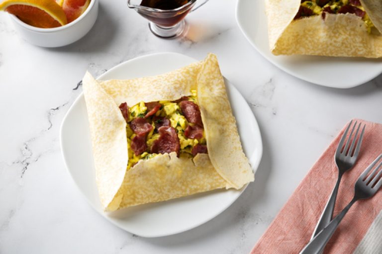 Bacon and Egg Crepes