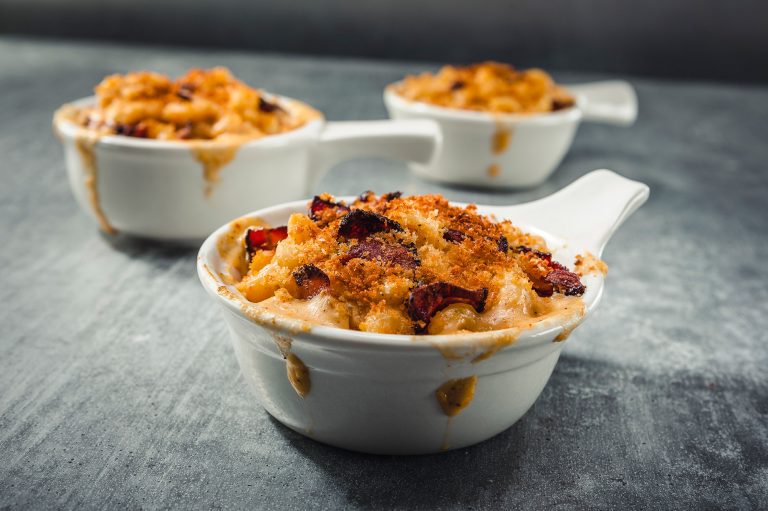 Salsa Roja Bacon Mac and Cheese