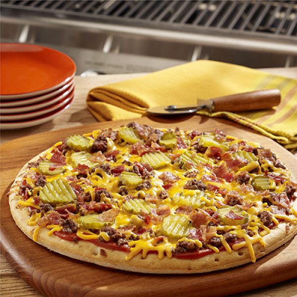 Bacon Cheeseburger Grilled Pizza