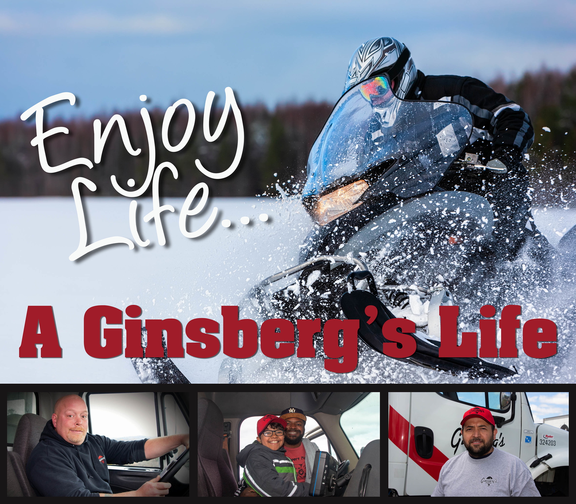 CDL A Drivers - off hours snowmobiling - good work life balance. Ginsberg's CDL A Truck Driver School