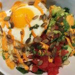 Cauliflower Breakfast Bowl with Chipotle Carrot Hollandaise