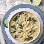 Curried Chicken Coconut Soup with Noodles
