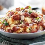 Smashed Potatoes and Chorizo with Fire-Roasted Gravy