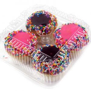Plastic Hinged Cupcake Container, muffin container perfect to take out