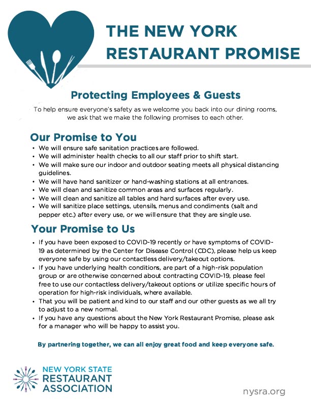 The New York Restaurant Promise Covid