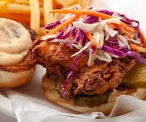 Buttermilk Brined Hot Chicken Sandwich with Chipotle Mayonnaise