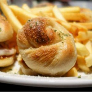 Garlic Knot Meatball Slider