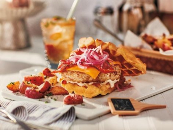Chicken and Waffles Burger