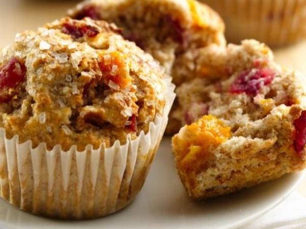 Cranberry Peach Muffins