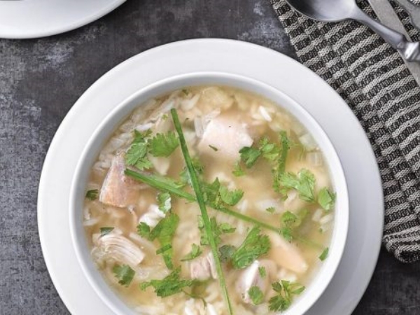Gingered-Lime Chicken with Rice Soup