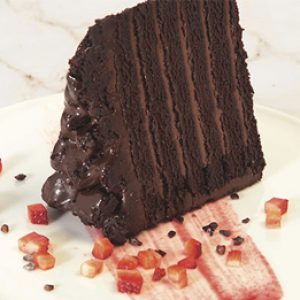 Chocolate Layer Cake & Strawberries