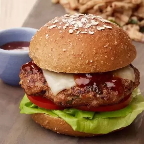 Herbed Turkey Burger with Cranberry Ketchup