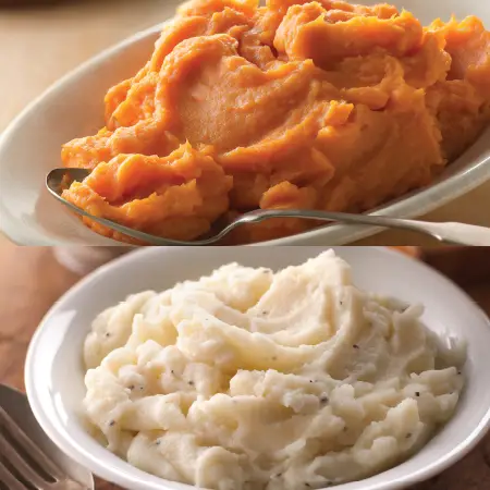 Local Thanksgiving Dinner Meal Kit with mashed potatoes and mashed sweet potatoes. 