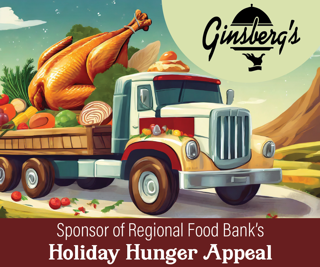 Ginsberg's Foods food distributor restaurant supplies sponsor of northeastern food bank holiday hunger appeal campaign