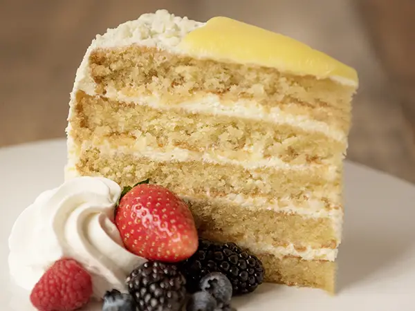 Lawler's lemon curd cake available at premier food distributor or restaurant supplies Ginsberg's Foods 