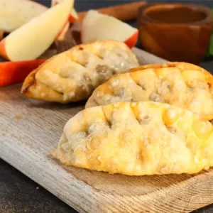 Apple pie potsticker in time for fall desserts from top food distributor Ginsberg's Foods delivering restaurant supplies in NY, NJ, PA, Mass, CT and VT